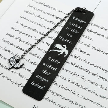 Black Dragon Metal Bookmark