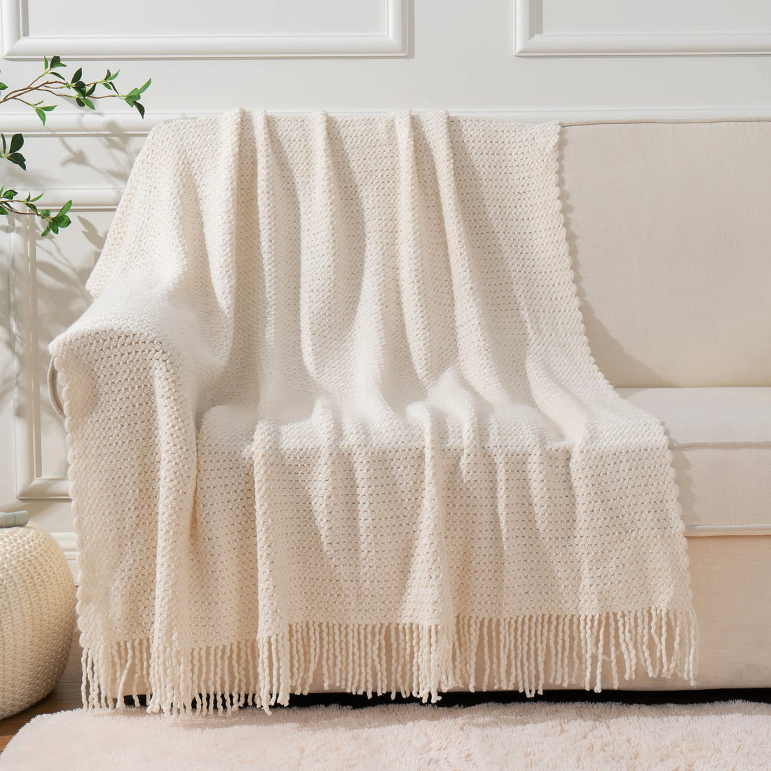 Cozy Knit Throw Blanket