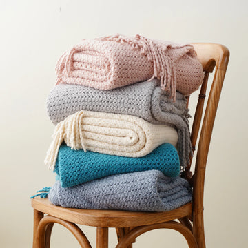 Cozy Knit Throw Blanket