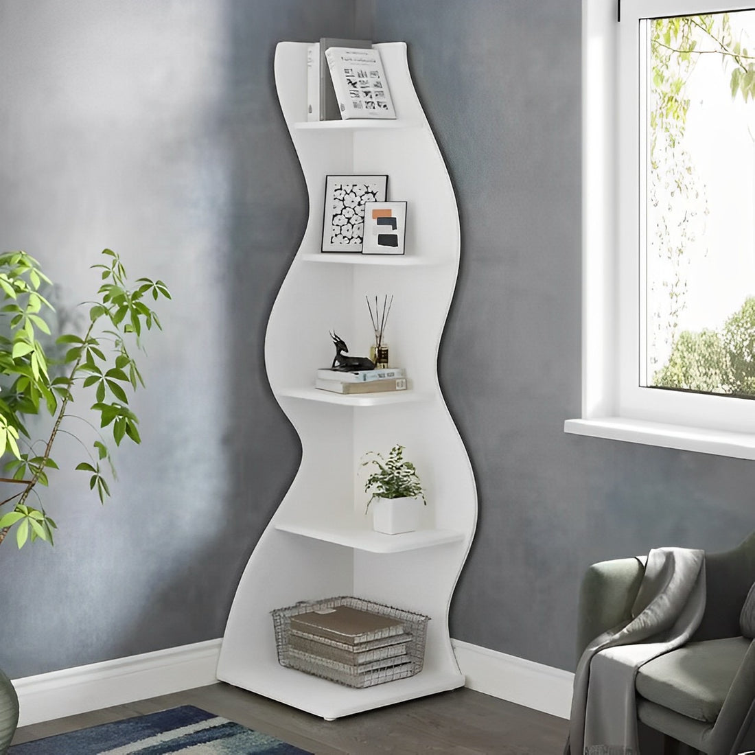 'Cassian' 5-Tier Corner Shelf